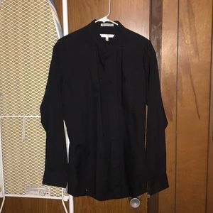 Collarless Button up Dress Shirt
